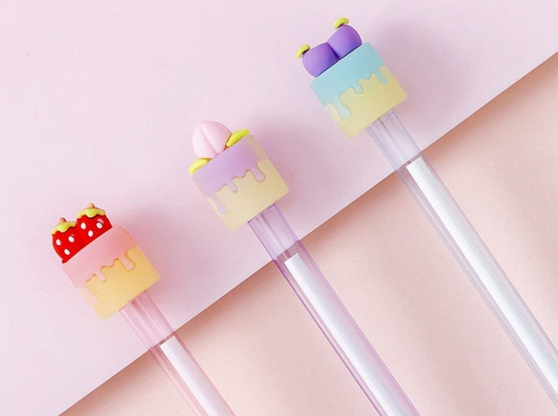Fruit Cake Kugelschreiber mit Mini-Kuchen-Topper – Produktbild 1