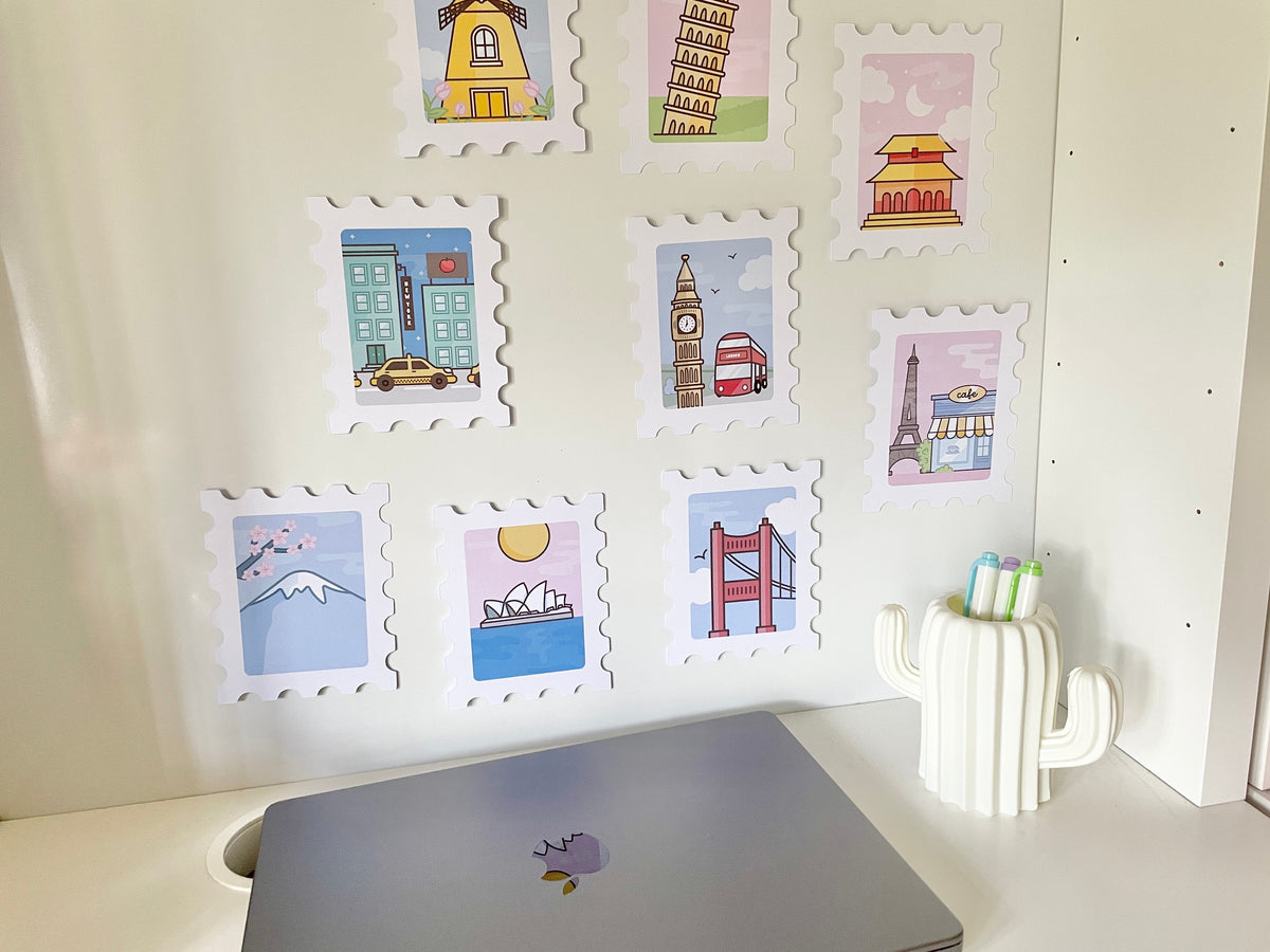 Around-the-World Stempel-Deskprints, 9 Motive – Produktbild 10