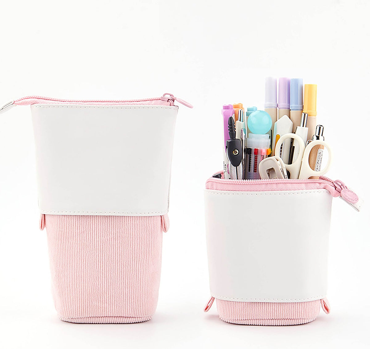 Pop-Up Stifteetui mit abklappbarer Manschette, Corduroy-Optik – Produktbild 8