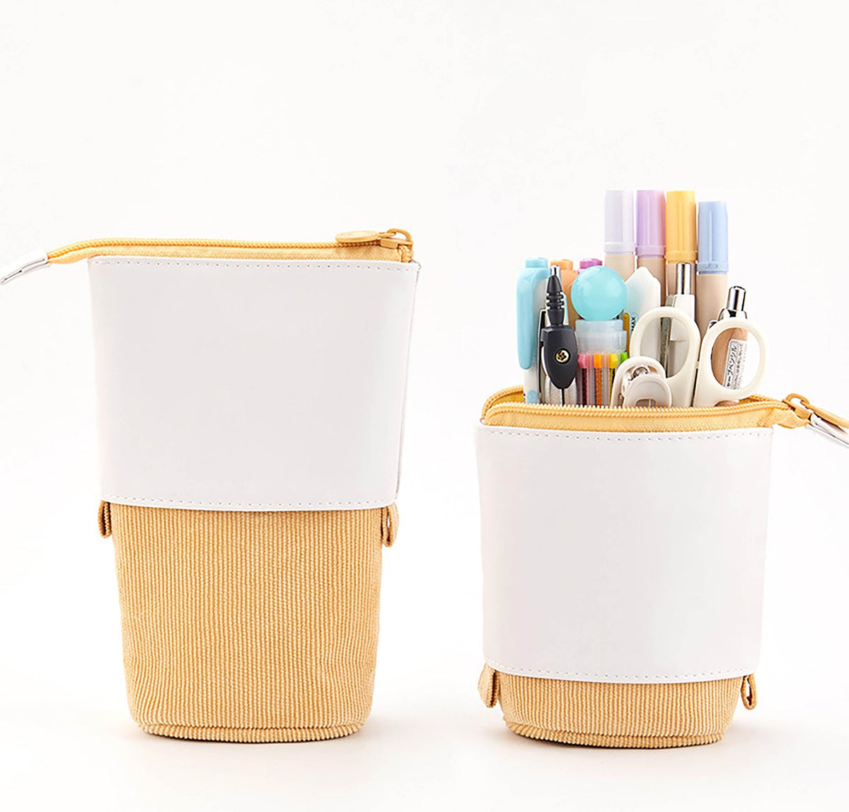 Pop-Up Stifteetui mit abklappbarer Manschette, Corduroy-Optik – Produktbild 9